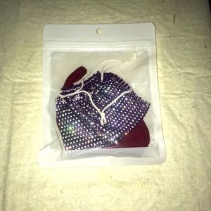Face Masks 😷 2pr one stretchy embellished w/bling & other plain NIP